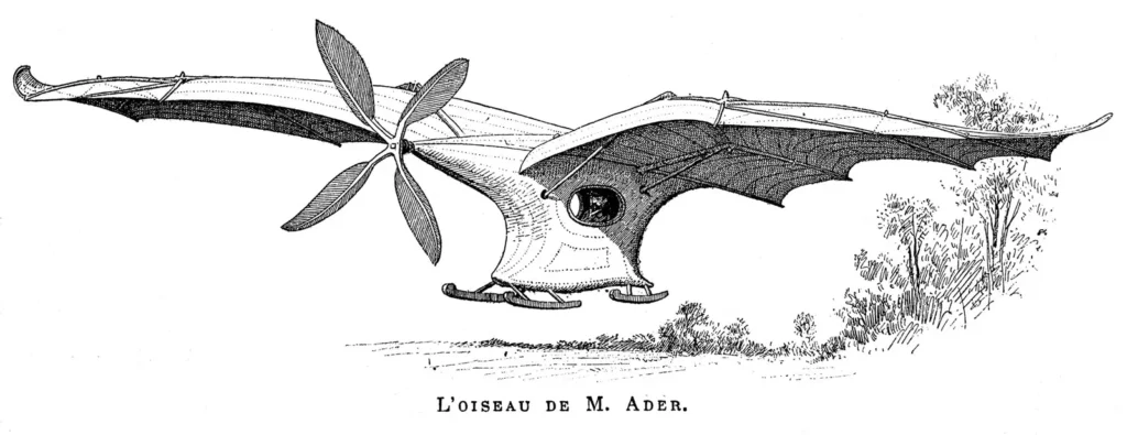 Ader Eóle, o primeiro avião de Clément Ader